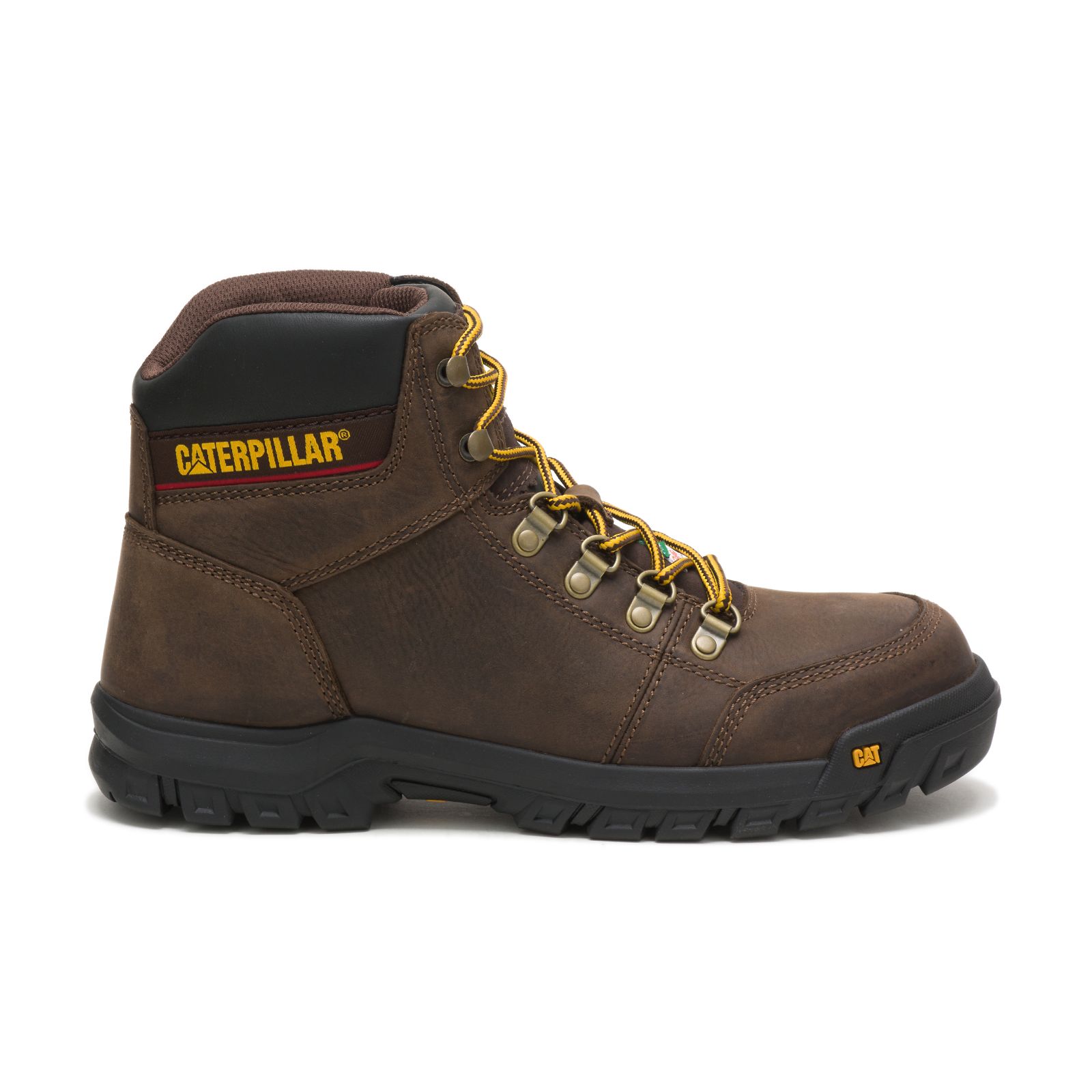 Caterpillar Boots South Africa - Cat Men's Outline Steel Toe Csa Work Boots Brown ES9842167